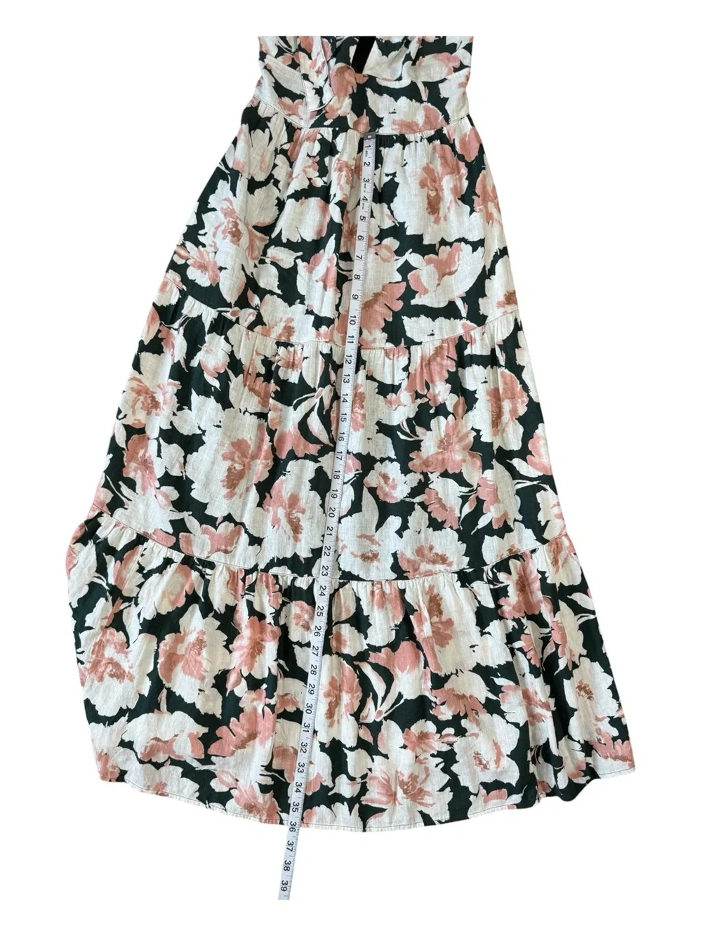 ABERCROMBIE | Knotted Floral Linen Blend Halter Maxi Dress, Size XS Petite